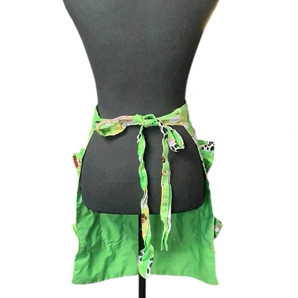 Egg Collecting Apron Handmade Cow Farm Ranch